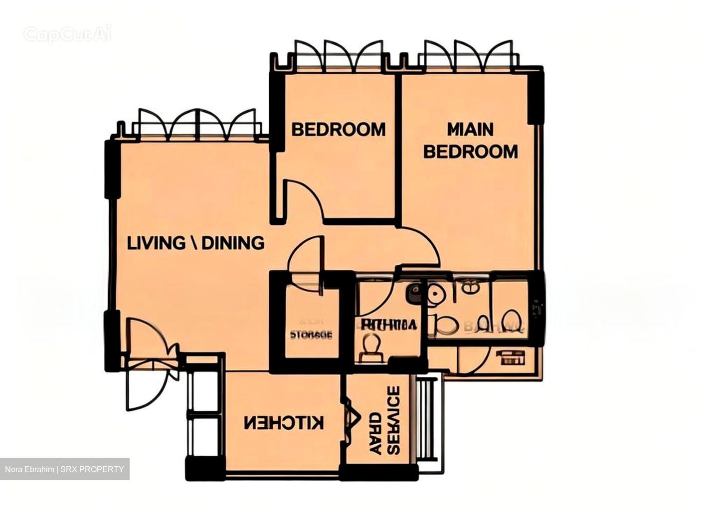Blk 470B Hougang Parkview (Hougang), HDB 3 Rooms #566605391